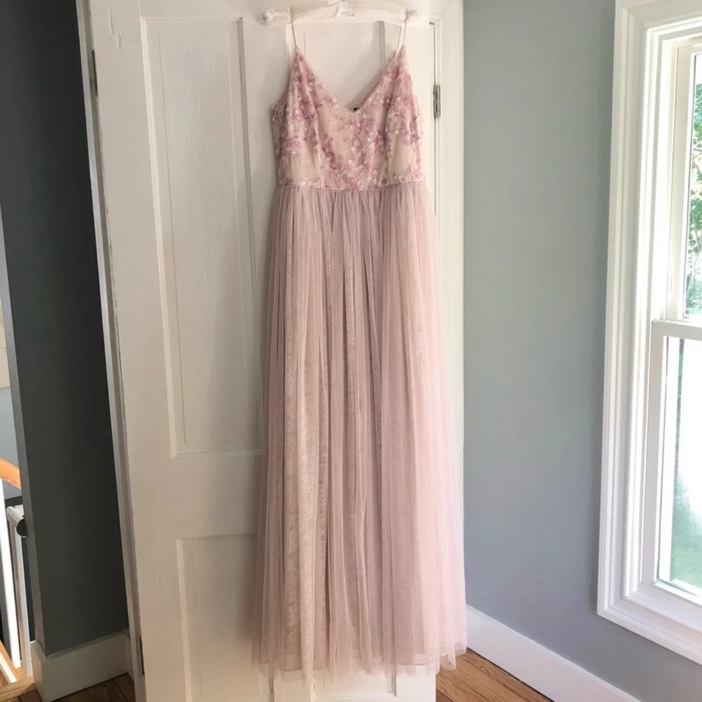 Adrianna Papell | BHLDN Cluny dress. Size 6 pink - Picture 2 of 2